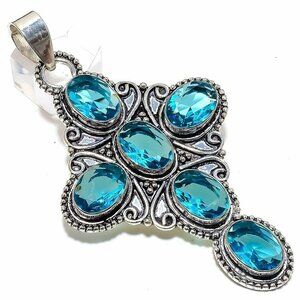 NEW - Blue Topaz Pendant - HOLIDAY SALE